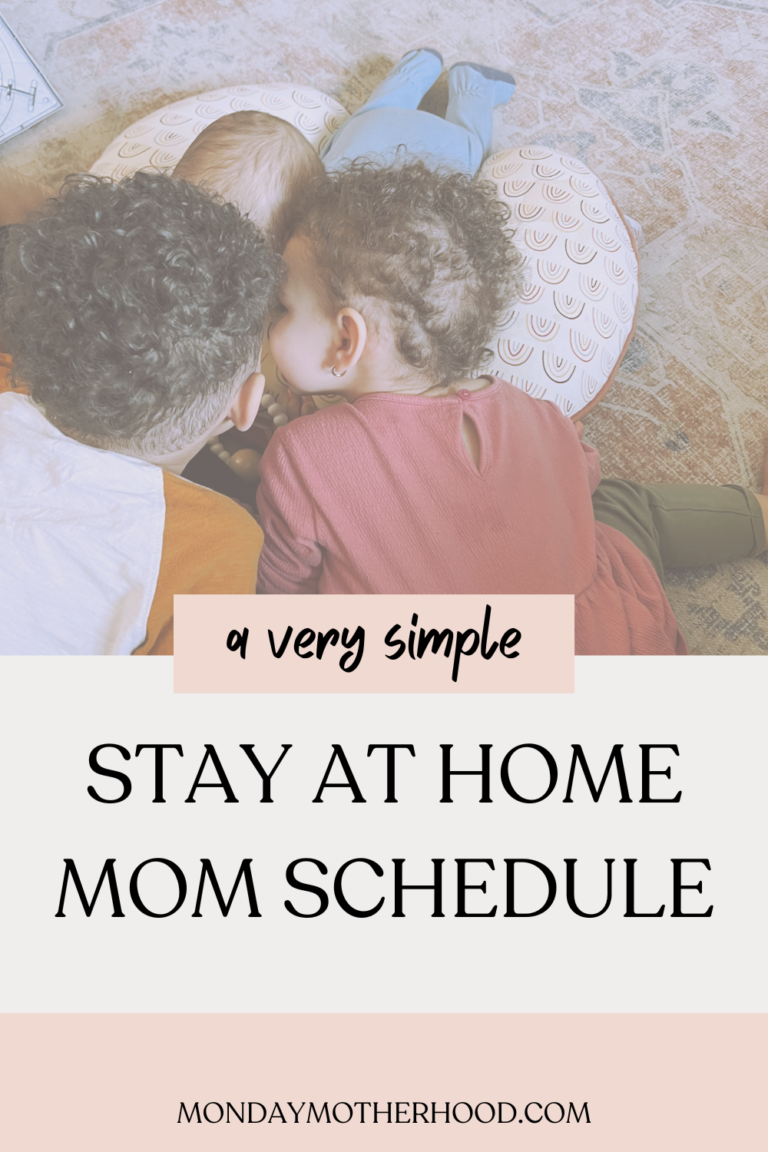 stay at home mom schedule children playing together